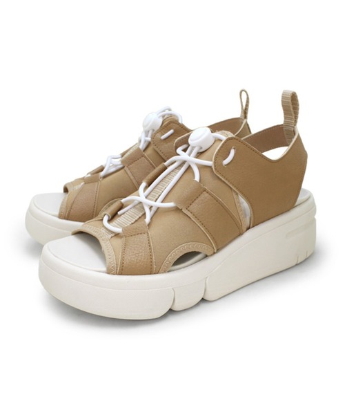 Re:getA（リゲッタ）の「Re:getA リゲッタ 厚底レースアップサンダル RE253（サンダル・レディース・ブラック×ブラック/ベージュ/ブラック・22inch/24-24.5cm/23-23.5cm）」の5枚目の写真