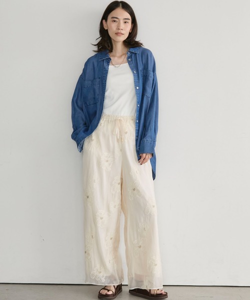 Doux archives(ドゥアルシーヴ)の「【26AW EC先行予約】ソフトデニム3WAYボウタイシャツ(シャツ/ブラウス・レディース・ブルー/チャコールグレー/サックスブルー・FREE)」の14枚目の写真