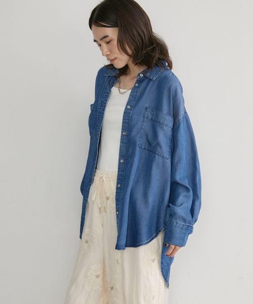 Doux archives(ドゥアルシーヴ)の「【26AW EC先行予約】ソフトデニム3WAYボウタイシャツ(シャツ/ブラウス・レディース・ブルー/チャコールグレー/サックスブルー・FREE)」の15枚目の写真