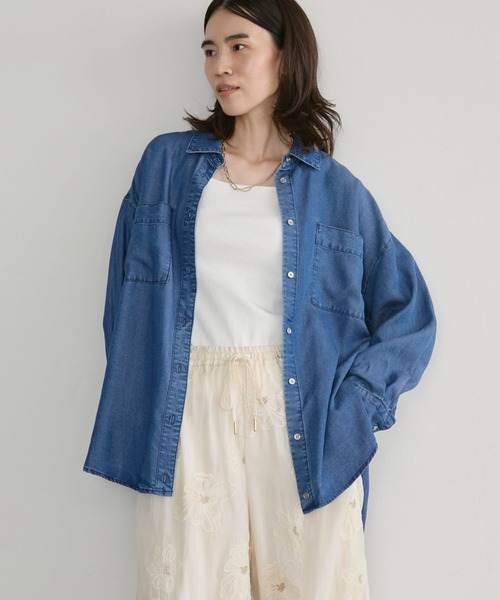 Doux archives(ドゥアルシーヴ)の「【26AW EC先行予約】ソフトデニム3WAYボウタイシャツ(シャツ/ブラウス・レディース・ブルー/チャコールグレー/サックスブルー・FREE)」の18枚目の写真