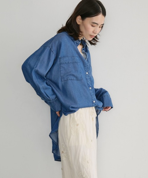 Doux archives(ドゥアルシーヴ)の「【26AW EC先行予約】ソフトデニム3WAYボウタイシャツ(シャツ/ブラウス・レディース・ブルー/チャコールグレー/サックスブルー・FREE)」の20枚目の写真