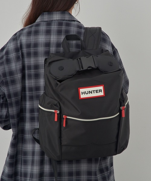 HUNTER(ハンター)の「【HUNTER】オリジナル ナイロン トップクリップ バックパック(ミディアム) UBB6017ACD(バックパック/リュック・レディース・ブラック・FREE)」の1枚目の写真