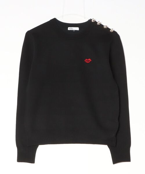 DOUBLE STANDARD CLOTHING(ダブルスタンダードクロージング)の「リップボーダー天竺ニット(ニット/セーター・レディース・ホワイト×ブラック/ブラック・36/38)」の17枚目の写真
