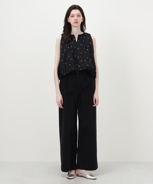NE QUITTEZ PAS!(ヌキテパ)の「【別注】ne Quittez pas BLACK DOUBLE ORGANZA ノースリーブ トップス(シャツ/ブラウス・レディース・ブラック系その他・FREE)」の3枚目の写真