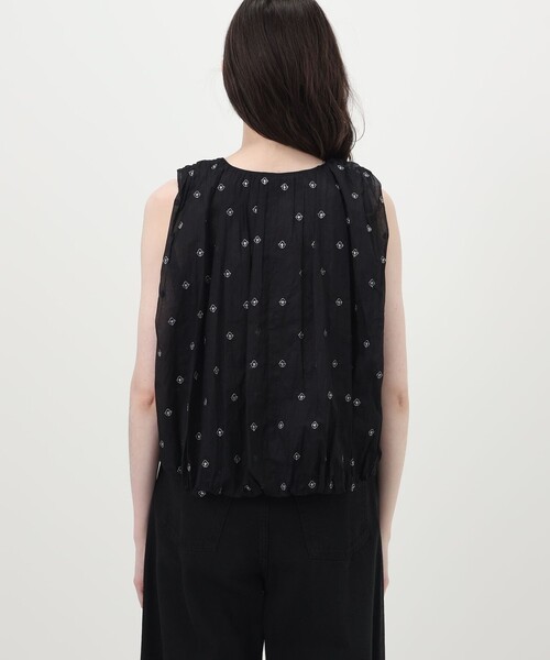 NE QUITTEZ PAS!(ヌキテパ)の「【別注】ne Quittez pas BLACK DOUBLE ORGANZA ノースリーブ トップス(シャツ/ブラウス・レディース・ブラック系その他・FREE)」の6枚目の写真