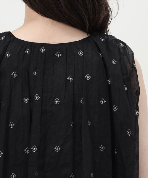 NE QUITTEZ PAS!(ヌキテパ)の「【別注】ne Quittez pas BLACK DOUBLE ORGANZA ノースリーブ トップス(シャツ/ブラウス・レディース・ブラック系その他・FREE)」の8枚目の写真