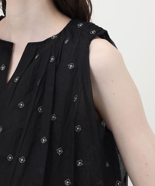 NE QUITTEZ PAS!(ヌキテパ)の「【別注】ne Quittez pas BLACK DOUBLE ORGANZA ノースリーブ トップス(シャツ/ブラウス・レディース・ブラック系その他・FREE)」の9枚目の写真