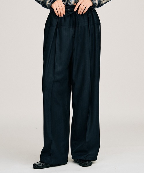 PRANK PROJECT(プランクプロジェクト)の「【2026Autumn Pre-Order】ウーステッドトラックパンツ / Worsted Track Pants(その他パンツ・レディース・ブラウン/ネイビー/ベージュ・38/36)」の9枚目の写真