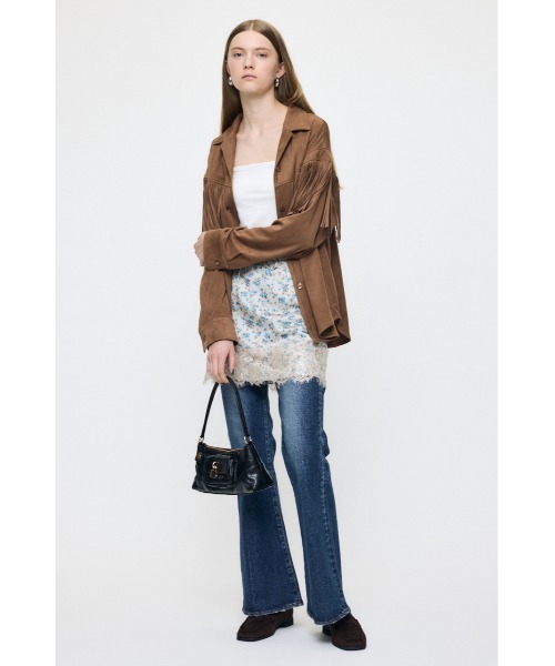 MOUSSY(マウジー)の「【26年AW新作】【セットアップ対応】F/SUEDE FRINGE シャツ(シャツ/ブラウス・レディース・ベージュ/チャコールグレー・1/2)」の13枚目の写真