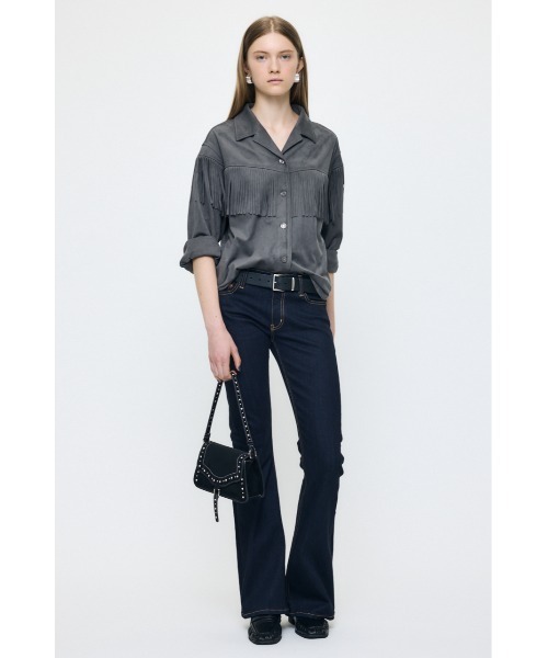 MOUSSY(マウジー)の「【26年AW新作】【セットアップ対応】F/SUEDE FRINGE シャツ(シャツ/ブラウス・レディース・ベージュ/チャコールグレー・1/2)」の19枚目の写真