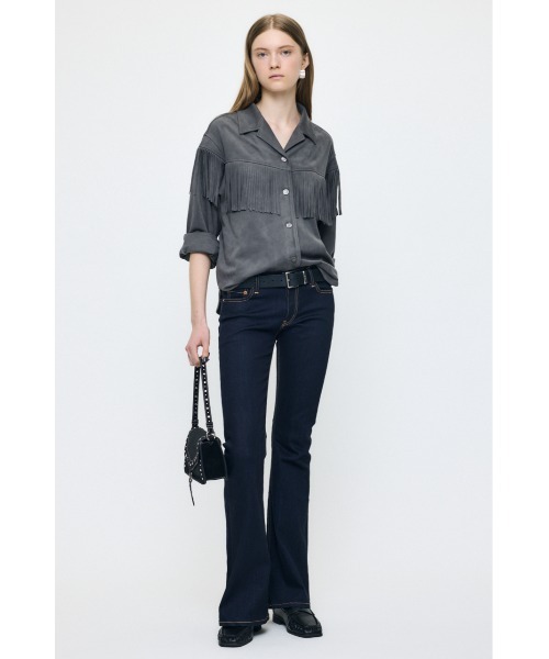 MOUSSY(マウジー)の「【26年AW新作】【セットアップ対応】F/SUEDE FRINGE シャツ(シャツ/ブラウス・レディース・ベージュ/チャコールグレー・1/2)」の20枚目の写真