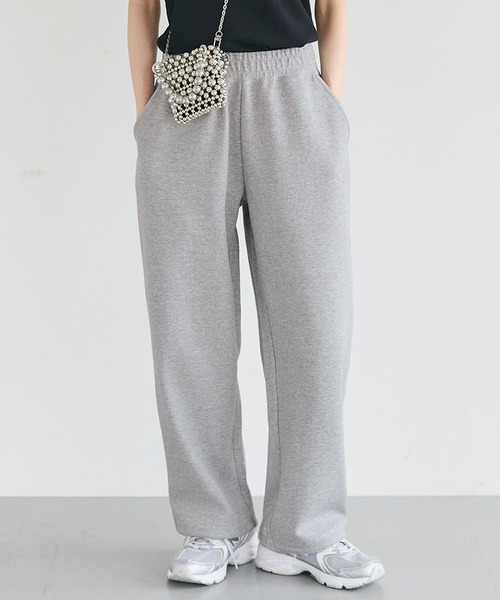 coca(coca)(コカ)の「スウェットワイドパンツ(スウェットパンツ・レディース・ブラック/グレー・S/M/L)」の2枚目の写真