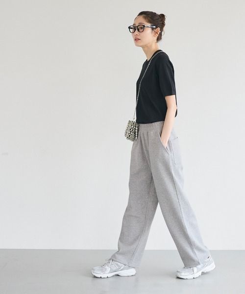 coca(coca)(コカ)の「スウェットワイドパンツ(スウェットパンツ・レディース・ブラック/グレー・S/M/L)」の4枚目の写真