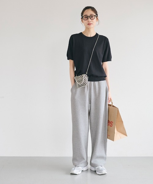 coca(coca)(コカ)の「スウェットワイドパンツ(スウェットパンツ・レディース・ブラック/グレー・S/M/L)」の6枚目の写真