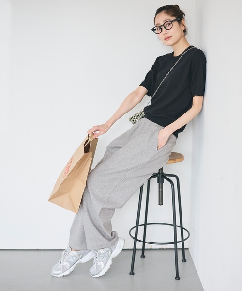 coca(coca)(コカ)の「スウェットワイドパンツ(スウェットパンツ・レディース・ブラック/グレー・S/M/L)」の8枚目の写真