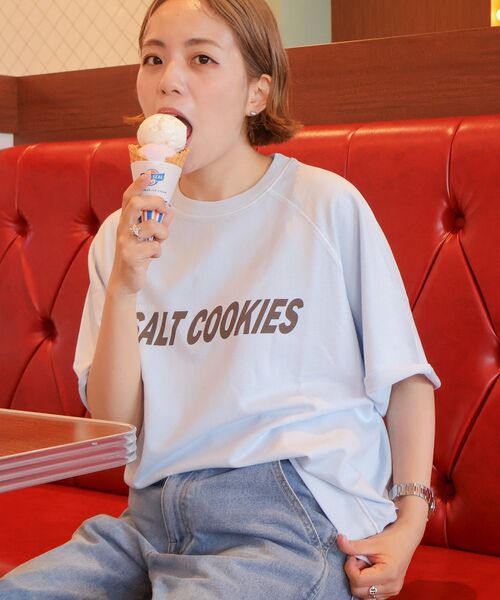 AMERICAN HOLIC(アメリカンホリック)の「【BLUE SEAL】カラーピグメントプルオーバー(Tシャツ/カットソー・レディース・グリーン系その他3/サックスブルー/ラベンダー/イエロー・FREE)」の3枚目の写真