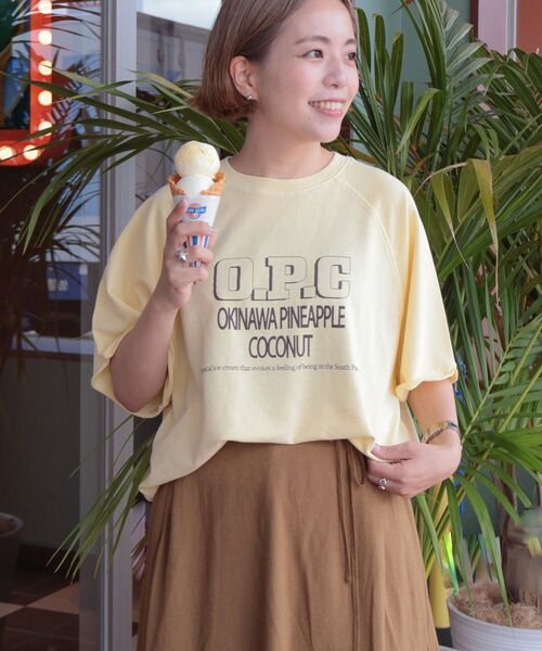 AMERICAN HOLIC(アメリカンホリック)の「【BLUE SEAL】カラーピグメントプルオーバー(Tシャツ/カットソー・レディース・グリーン系その他3/サックスブルー/ラベンダー/イエロー・FREE)」の4枚目の写真