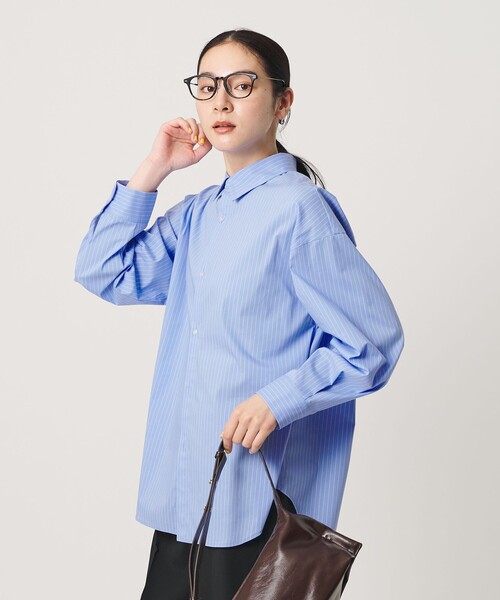 BEAUTY&YOUTH UNITED ARROWS(ビューティーアンドユースユナイテッドアローズ)の「【WEB限定】ストライプ レギュラーカラー シャツ(シャツ/ブラウス・レディース・コバルトブルー/ライトブルー/ホワイト・FREE)」の5枚目の写真
