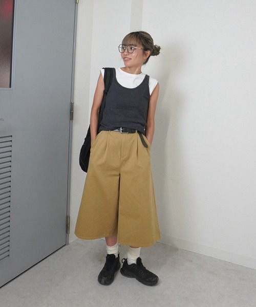 gossara(ゴサラ)の「【ボリューム感が今っぽい、大人のチノ】チノハーフパンツ(チノパンツ・レディース・ベージュ/ブラック・FREE)」の5枚目の写真