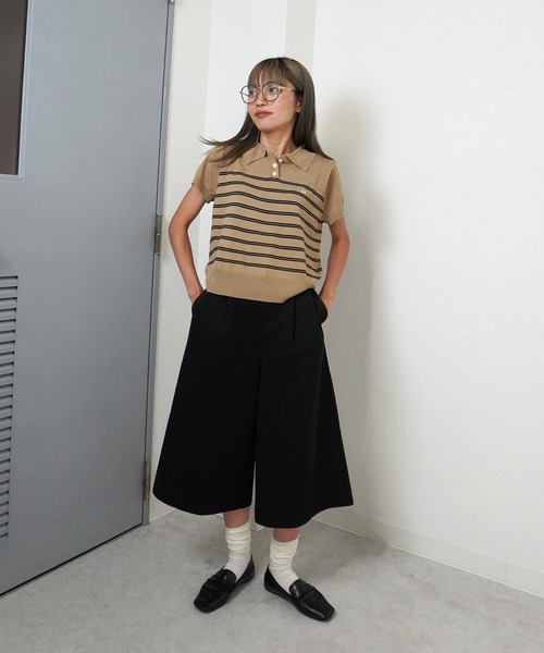 gossara(ゴサラ)の「【ボリューム感が今っぽい、大人のチノ】チノハーフパンツ(チノパンツ・レディース・ベージュ/ブラック・FREE)」の10枚目の写真