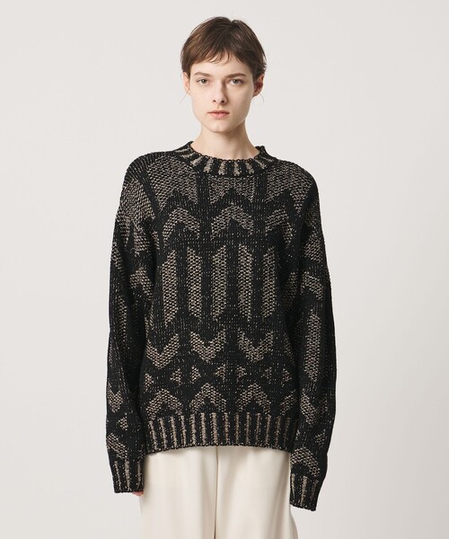 LOEFF(ロエフ)の「<LOEFF>MURAL ジャガード ニット プルオーバー(ニット/セーター・レディース・ベージュ・0/2)」の5枚目の写真