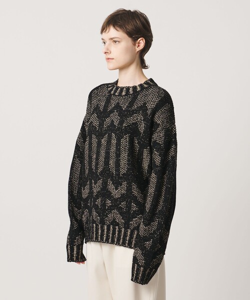 LOEFF(ロエフ)の「<LOEFF>MURAL ジャガード ニット プルオーバー(ニット/セーター・レディース・ベージュ・0/2)」の6枚目の写真
