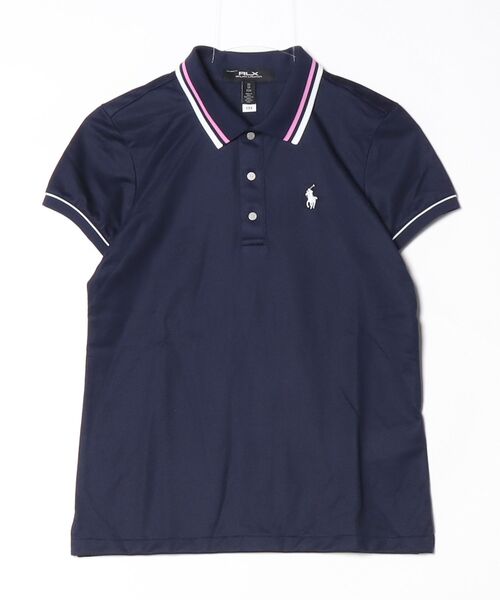 RLX GOLF(アールエルエックスゴルフ)の「テーラード フィット ジャージー ポロシャツ(ポロシャツ・レディース・ネイビー系1・XS/S/M/L)」の3枚目の写真