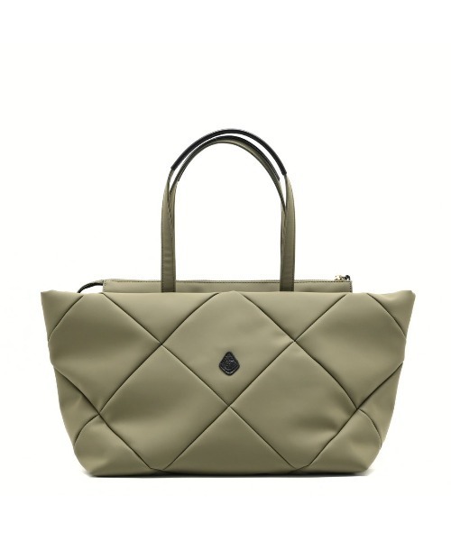 CLEDRAN（クレドラン）の「【PU×本革 A4対応】CL4030 LOSA PATCHWORK TOTE（トートバッグ・レディース・ブラック/ライトオリーブ/オフホワイト・FREE）」の3枚目の写真