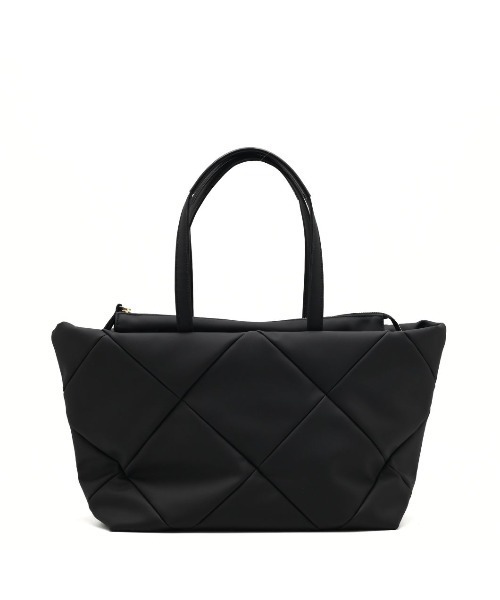 CLEDRAN（クレドラン）の「【PU×本革 A4対応】CL4030 LOSA PATCHWORK TOTE（トートバッグ・レディース・ブラック/ライトオリーブ/オフホワイト・FREE）」の5枚目の写真