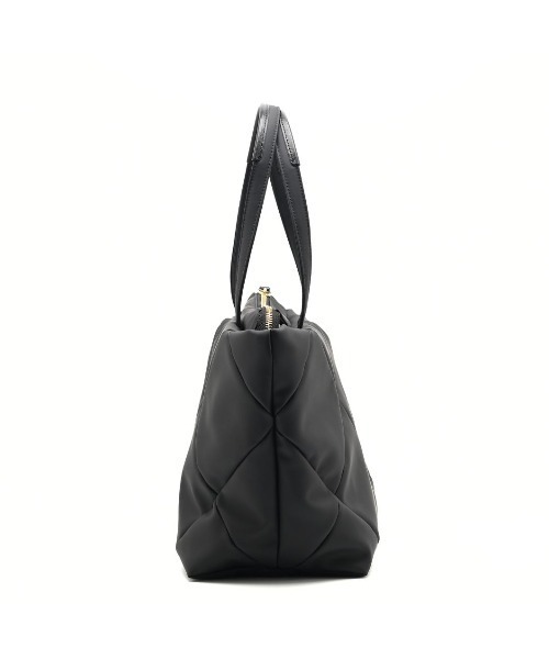 CLEDRAN（クレドラン）の「【PU×本革 A4対応】CL4030 LOSA PATCHWORK TOTE（トートバッグ・レディース・ブラック/ライトオリーブ/オフホワイト・FREE）」の6枚目の写真