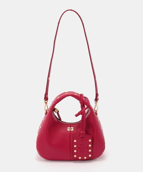 GANNI(ガニー)の「GANNI / ガニー Hobo Mini Studs(ハンドバッグ・レディース・レッド・FREE)」の10枚目の写真