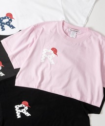 Red Cap Girl（レッドキャプガール）の「【a-r】〔RedCapGirl レッドキャップガール〕Rキャップロゴ  ショート丈 Tシャツ レディース（Tシャツ/カットソー）」