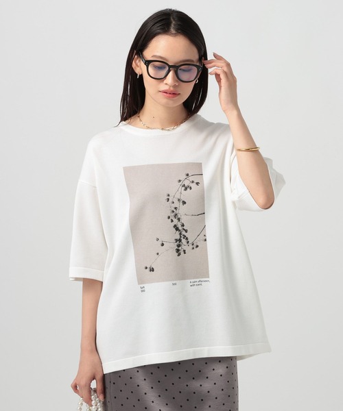BAYFLOW(ベイフロー)の「フォトプリントニットTシャツ(ニット/セーター・レディース・ピンク/グレー/オフホワイト・FREE)」の6枚目の写真