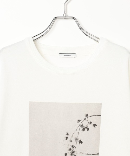 BAYFLOW(ベイフロー)の「フォトプリントニットTシャツ(ニット/セーター・レディース・ピンク/グレー/オフホワイト・FREE)」の18枚目の写真