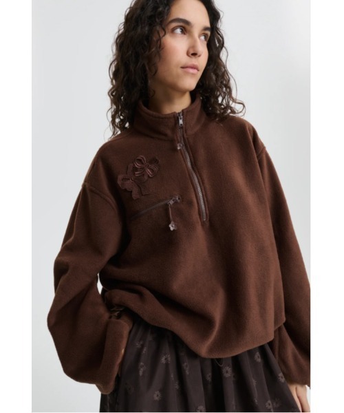 CECILIE BAHNSEN(セシリー バンセン)の「HALF ZIP ANORAK WITH DRAWSTRINGS(その他アウター・レディース・ブラウン・8/6)」の2枚目の写真