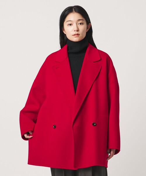 MARW UNITED ARROWS（マルゥ ユナイテッドアローズ）の「＜MARW UNITED ARROWS＞リバー ミドル丈 コート（その他アウター・レディース・ブラック/レッド/ダークグレー/ネイビー・36/38/34）」の4枚目の写真