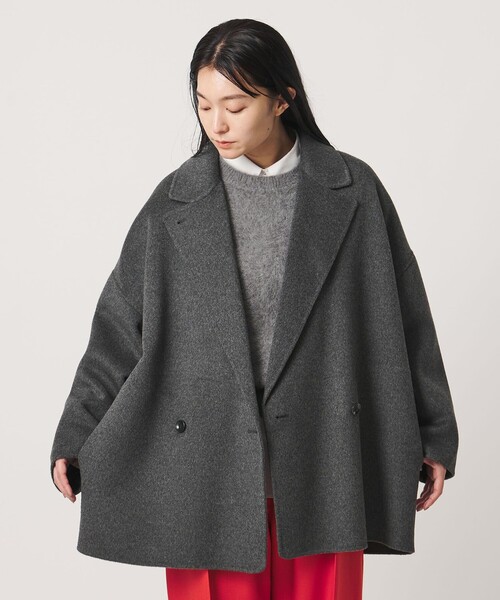 MARW UNITED ARROWS（マルゥ ユナイテッドアローズ）の「＜MARW UNITED ARROWS＞リバー ミドル丈 コート（その他アウター・レディース・ブラック/レッド/ダークグレー/ネイビー・36/38/34）」の2枚目の写真