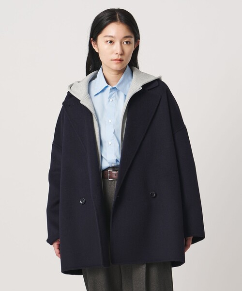 MARW UNITED ARROWS（マルゥ ユナイテッドアローズ）の「＜MARW UNITED ARROWS＞リバー ミドル丈 コート（その他アウター・レディース・ブラック/レッド/ダークグレー/ネイビー・36/38/34）」の5枚目の写真
