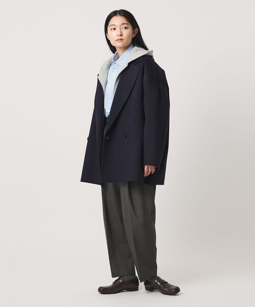 MARW UNITED ARROWS（マルゥ ユナイテッドアローズ）の「＜MARW UNITED ARROWS＞リバー ミドル丈 コート（その他アウター・レディース・ブラック/レッド/ダークグレー/ネイビー・36/38/34）」の7枚目の写真