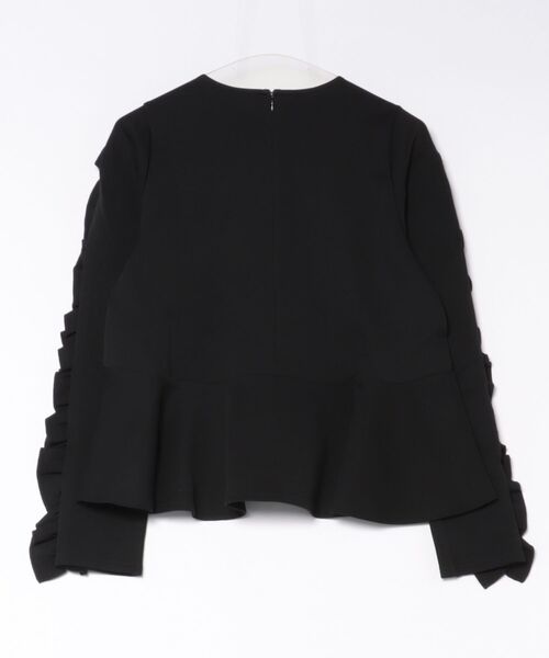 PICCIN PERLA(ピッチンペルラ)の「フリルスリーブペプラムプルオーバー(Tシャツ/カットソー・レディース・ブラック/オフホワイト・M)」の22枚目の写真