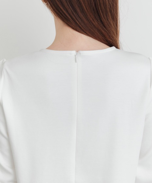 PICCIN PERLA(ピッチンペルラ)の「フリルスリーブペプラムプルオーバー(Tシャツ/カットソー・レディース・ブラック/オフホワイト・M)」の18枚目の写真