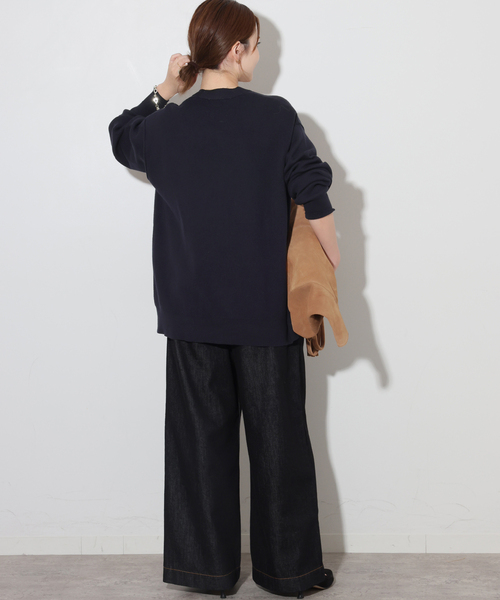 JOURNAL STANDARD relume（ジャーナルスタンダード　レリューム）の「エンブレムバッチ付きサガラ刺繍カーディガン（カーディガン/ボレロ・レディース・ネイビー/グレー・FREE）」の11枚目の写真