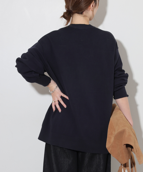 JOURNAL STANDARD relume（ジャーナルスタンダード　レリューム）の「エンブレムバッチ付きサガラ刺繍カーディガン（カーディガン/ボレロ・レディース・ネイビー/グレー・FREE）」の14枚目の写真