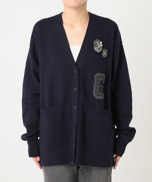 JOURNAL STANDARD relume（ジャーナルスタンダード　レリューム）の「エンブレムバッチ付きサガラ刺繍カーディガン（カーディガン/ボレロ・レディース・ネイビー/グレー・FREE）」の15枚目の写真