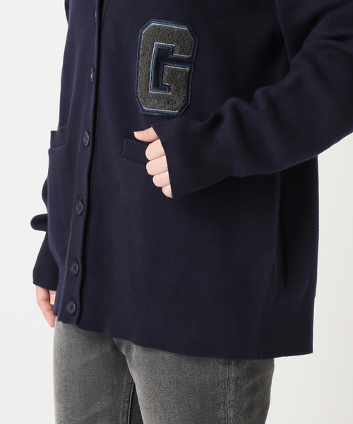 JOURNAL STANDARD relume（ジャーナルスタンダード　レリューム）の「エンブレムバッチ付きサガラ刺繍カーディガン（カーディガン/ボレロ・レディース・ネイビー/グレー・FREE）」の20枚目の写真