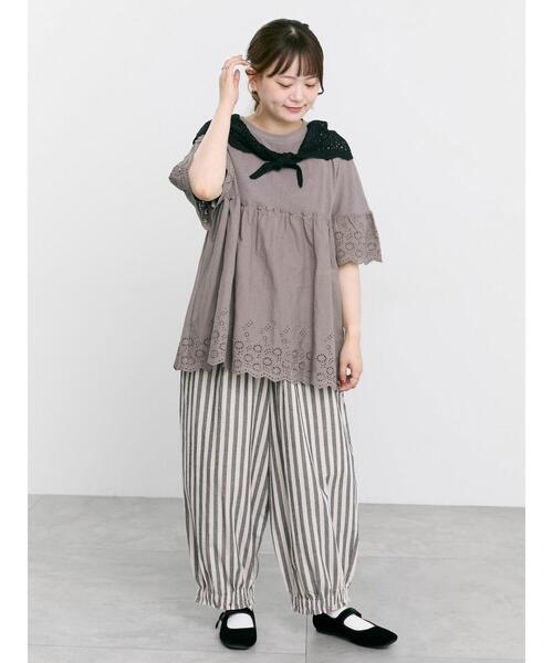 Samansa Mos2(サマンサ モスモス)の「コットンレース編み三角ストール(ストール/ショール・レディース・ブラック/オフホワイト・F)」の13枚目の写真