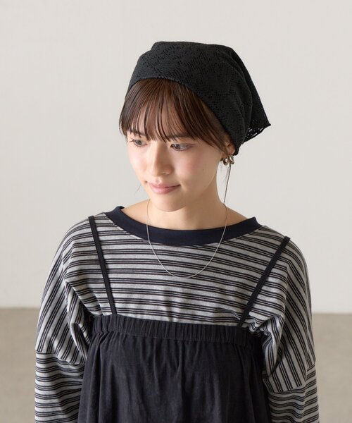BEARDSLEY(ビアズリー)の「レースバンダナ《FRIPIER》(マフラー・レディース・アイボリー/ブラック・FREE)」の13枚目の写真