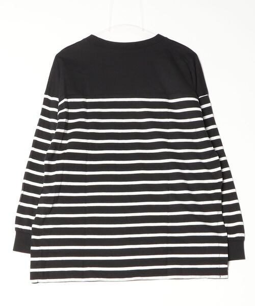 FUNALIVE(ファンアライブ)の「パネルボーダー風長袖Tシャツ(Tシャツ/カットソー・レディース・ブラック系・M~L)」の6枚目の写真