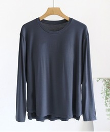 パット付Tシャツ 長袖 ラウンドネック