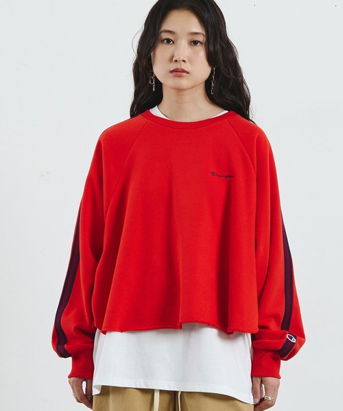 ROSE BUD(ローズバッド)の「【Champion別注】SIDE LINE SWEAT(スウェット・レディース・レッド/グレー/ネイビー/チャコール・ONE SIZE)」の4枚目の写真